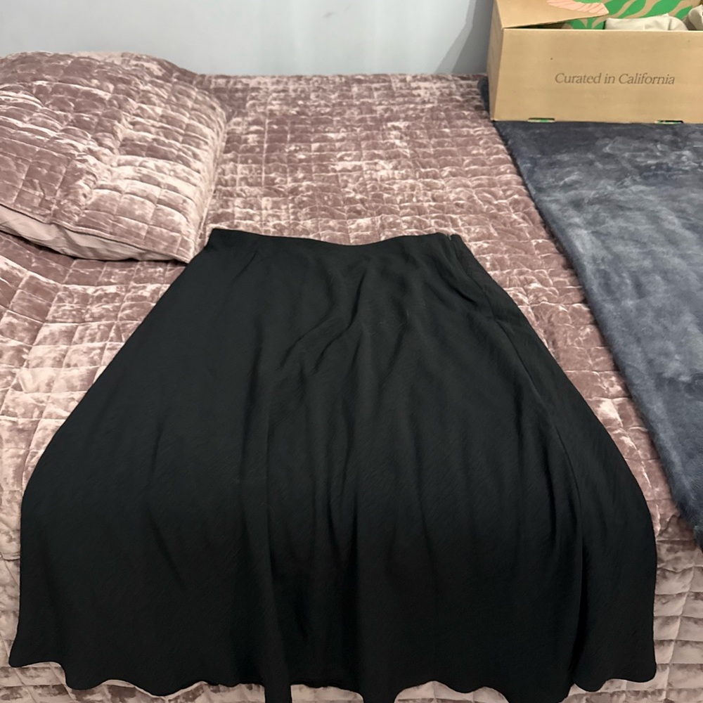 CeCe Black A-Line Skirt